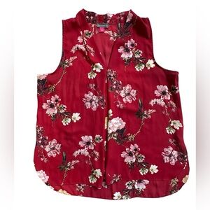 Vince Camuto Floral Print Sleeveless Tank Top Blouse